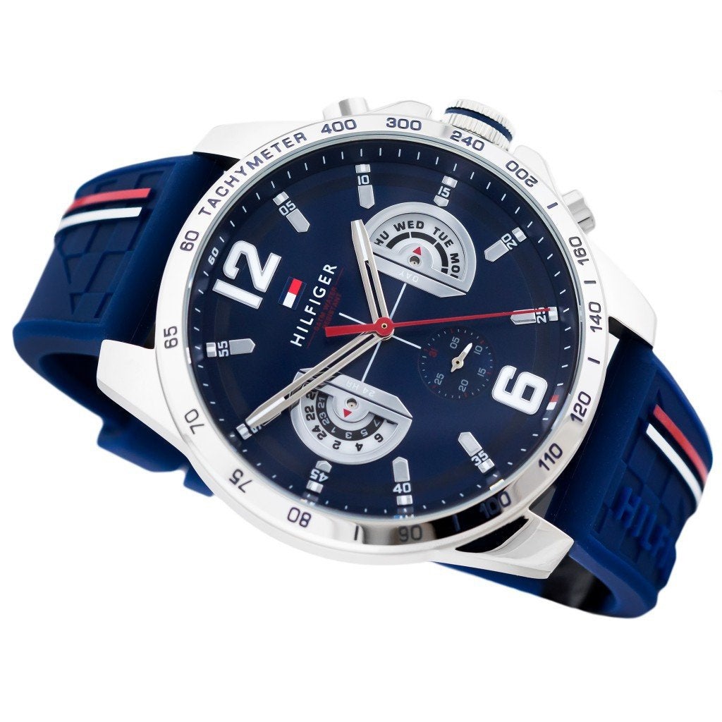 tommy hilfiger sport watch with silicone strap