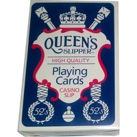 QUEEN'S Slipper 52's Playing Cards, Casino Quality, *BLUE* + Bridge Score Card