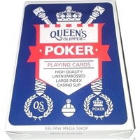 QUEEN'S Slipper POKER Playing Cards, Casino Quality, Linen Embossed *BLUE*