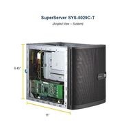 Supermicro Mini Tower SuperServer, 5029C-T Barebone, Single E-2100 Socket, 4 x3.5" HDD HS, 2 x DIMM C242, M.2, Dual Gbe,, 250w PSU 5029C-T