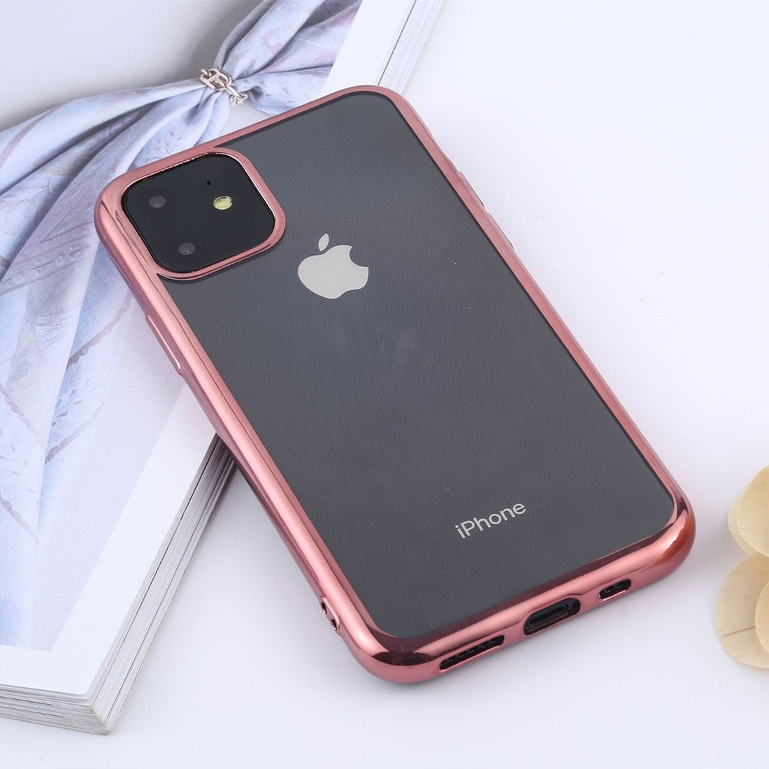 For Iphone 11 Pro Max Case Clear Protective Back Cover Rose Gold Buy Phone Cases Covers 9352574080645