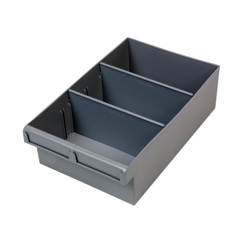 1h024gr Fischer Plastic Grey 300mm Large Parts Tray Storage Drawer