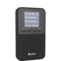 RR10 RICHTER DAB+ FM Pocket Digital Radio 40 Presets Spk Headphone 1.44" Display Screen DAB+ FM