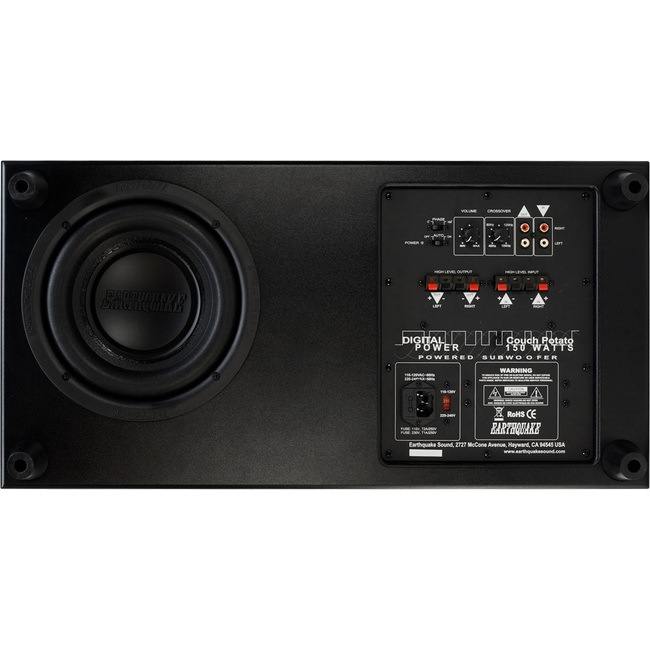 CP8 EARTHQUAKE 150W Couch Potato Subwoofer Slim 7 Inch Tall CP8 Built In 150 Watt Amplifier
