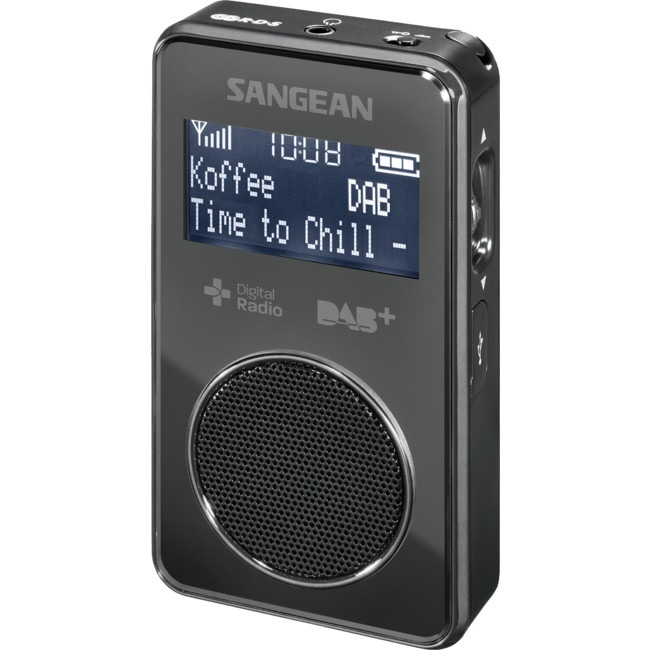 DPR35B SANGEAN Black DAB+ FMRds Pocket Radio Sangean FM and DAB+