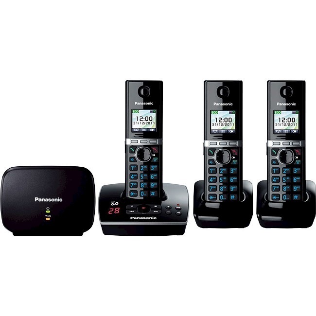 KXTG8033ALB PANASONIC Triple Pack Dect Phone With Answering Machine and