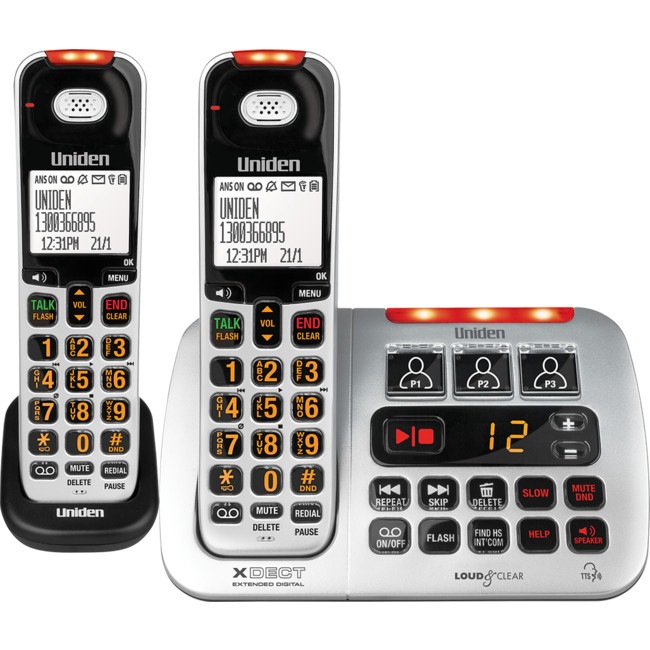 SSE45+1 UNIDEN Xdect Cordless Phone With Additional Handset the 3