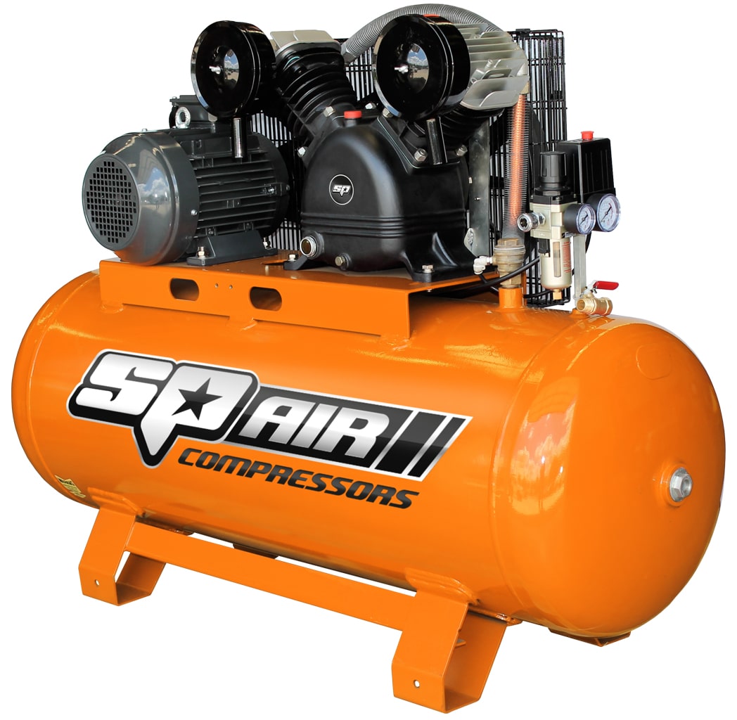 Air Compressor 5.5HP 200L Tank Triple Cast Iron Belt Drive Electric 3