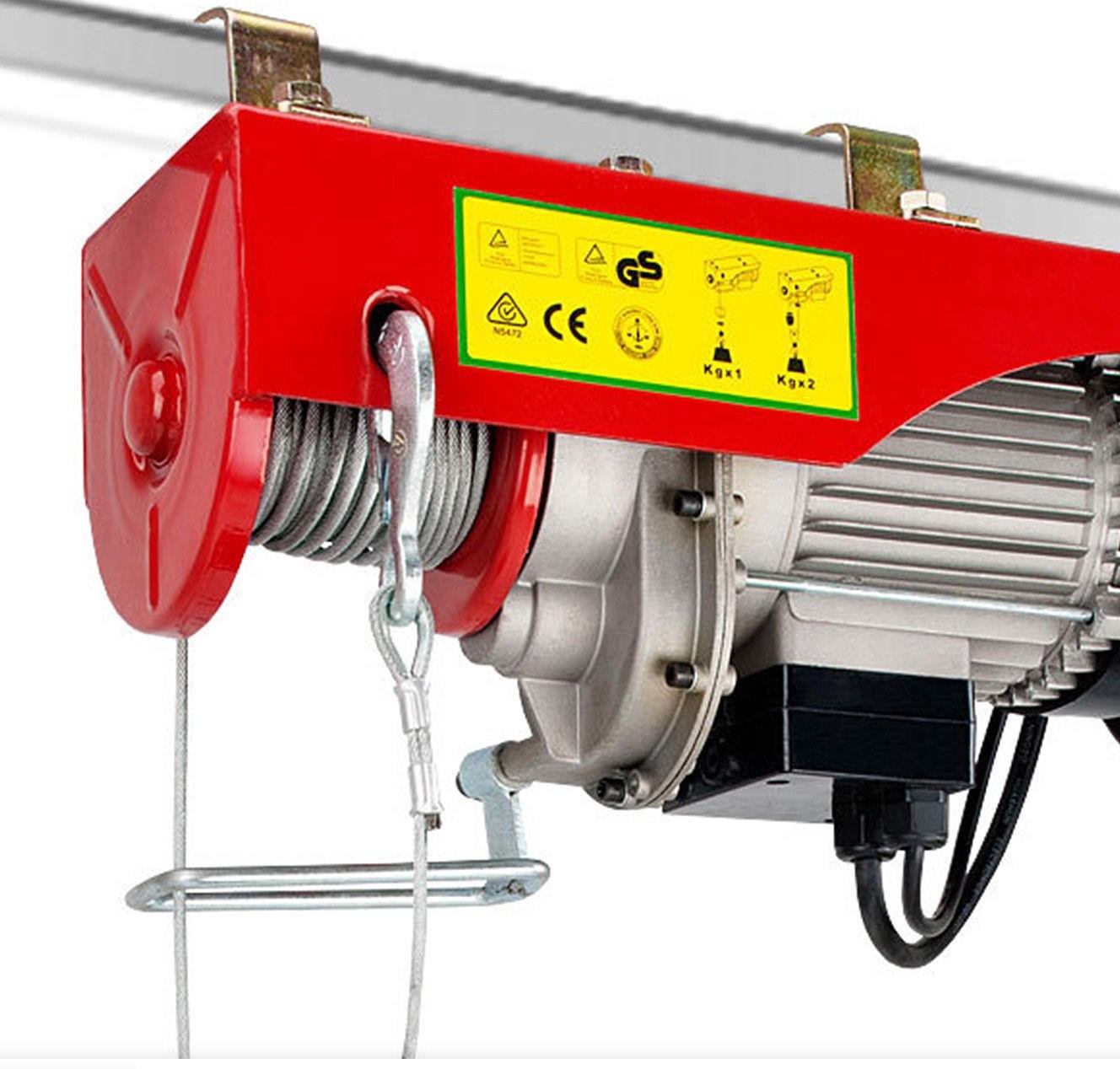 Electric Hoist Winch 600 / 1200 kg Remote Control Chain Lifting Rope
