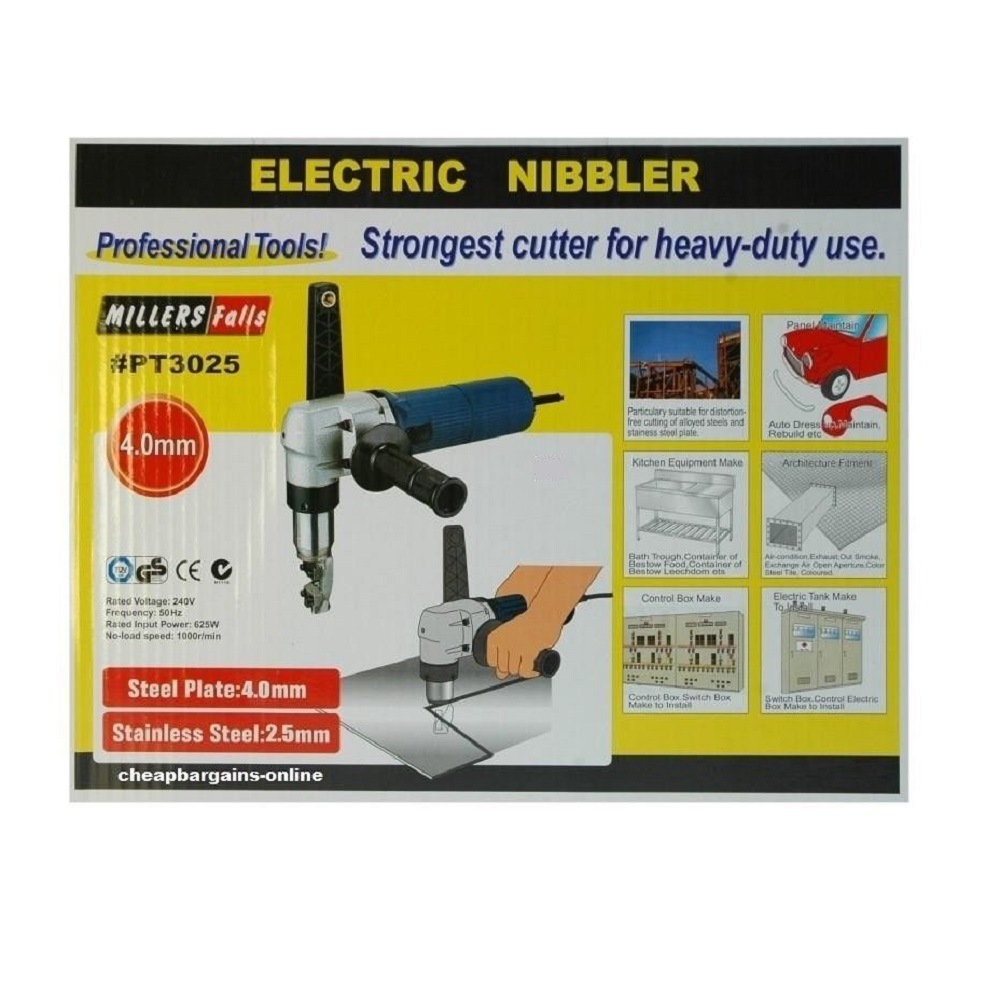 Electric Nibbler 4 mm Heavy Duty Metal Sheet Cutter Stainless Steel 625W Buy Power Tools