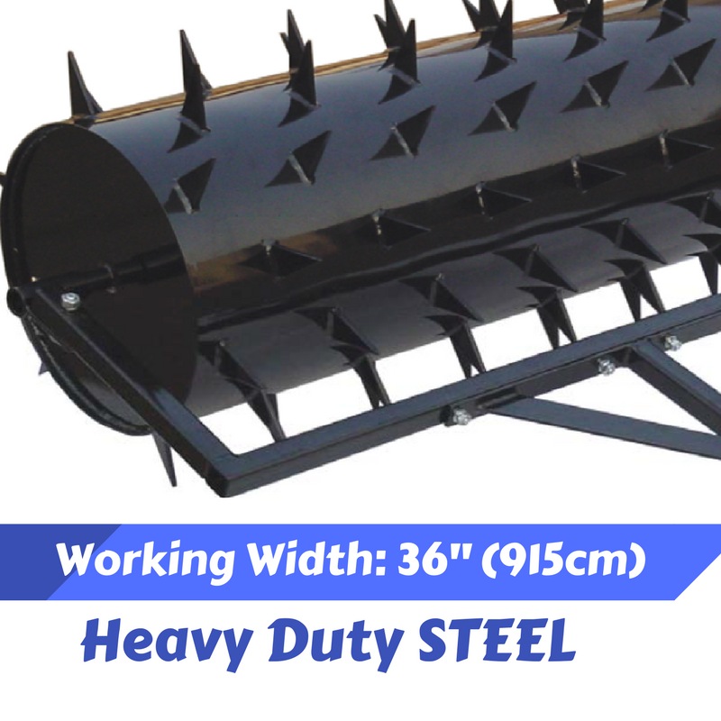 Lawn Aerator 36" Spike Plug Core Aeration Grass Scarifier tow behind