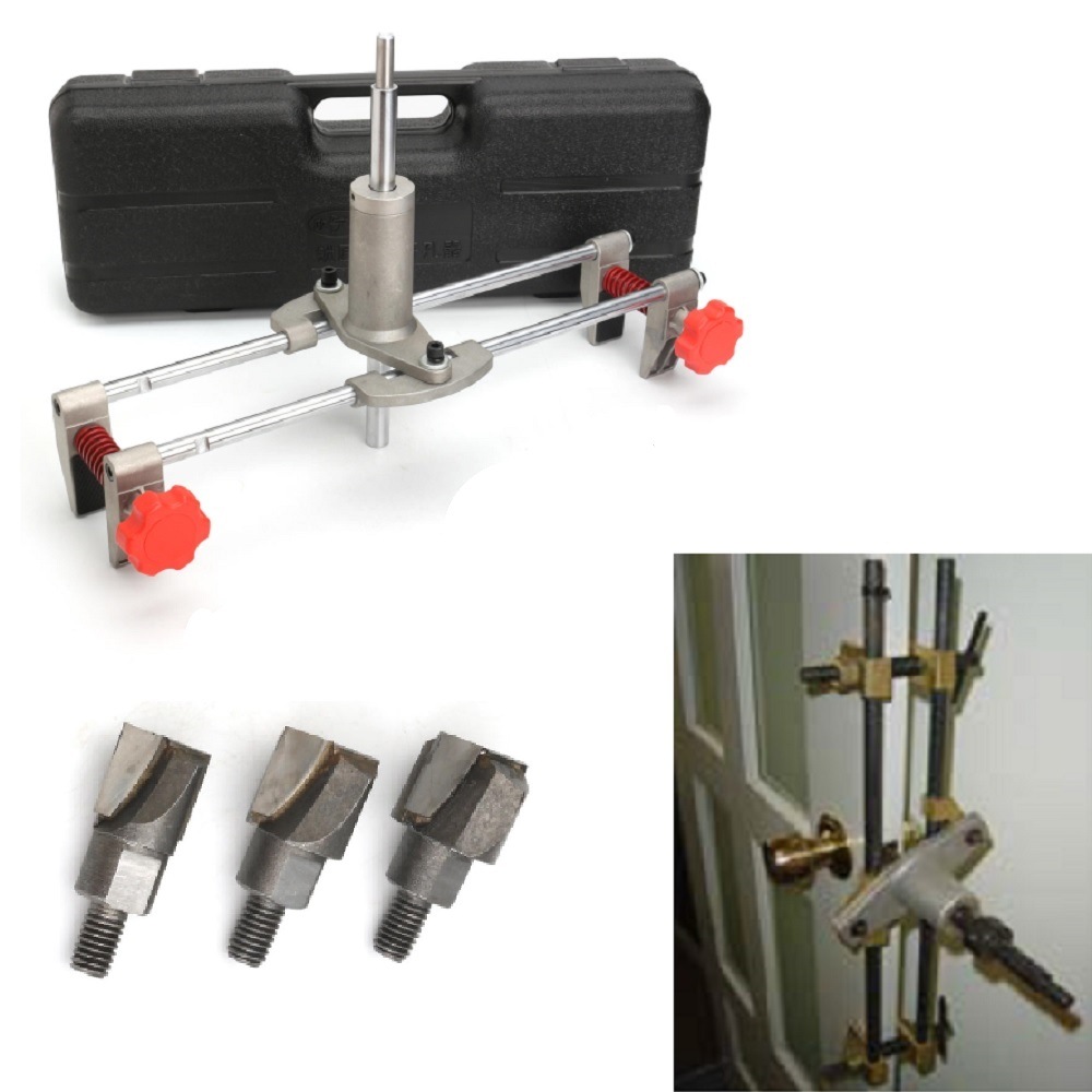 Lock Mortiser Portable Jig Door Mortice Lock Kit with 3 Wood Cutter 18