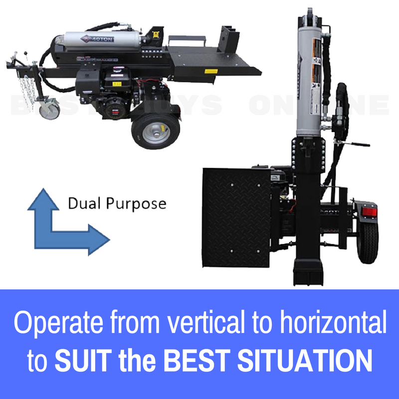 Log Splitter 40 Ton Hydraulic 13HP Petrol Black Diamond Hydraulic Wood