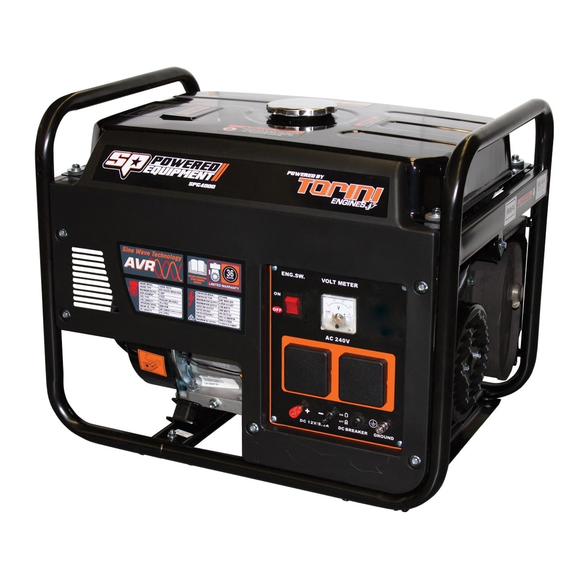 SP Portable Petrol Generator 4kVA Max 7HP Sine Wave AVR 2.8kW Rated SPG4000 Buy Generators