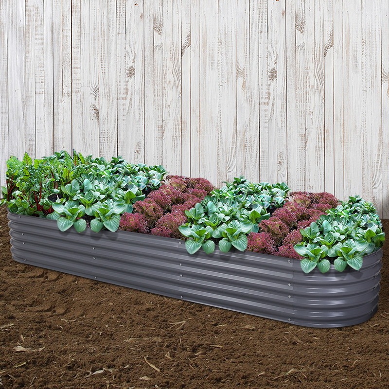 Raised Garden Bed Steel Instant Planter 320x80x42cm Easy Setup, Durable