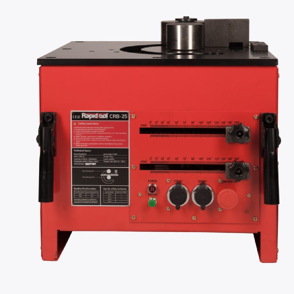 Rebar Bender 25 mm Rapid Tool CRB25 Industrial Reo Bar Steel Rod