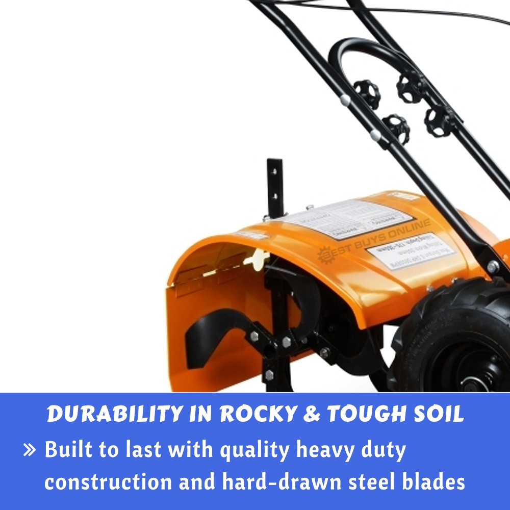 Rotary Hoe Tiller 6.5 HP Petrol 4 stroke Garden Cultivator 500 mm