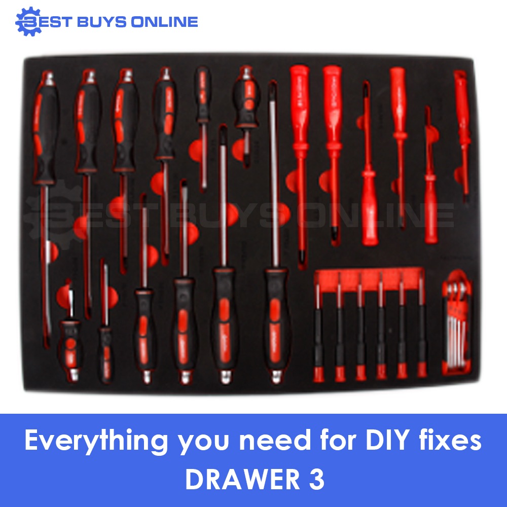 Tool box 7 Drawers Toolset Roller 200 pcs Socket Spanner