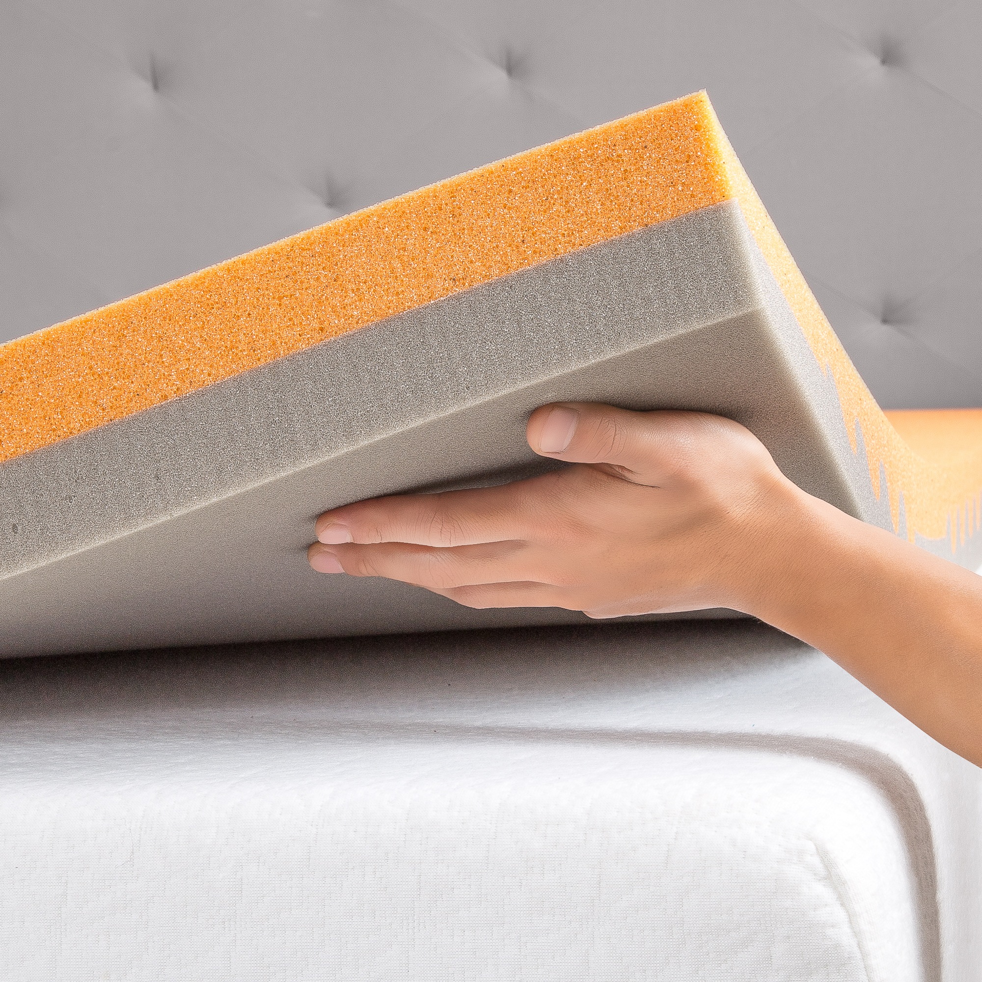 Zinus 7.5cm Torso Tec Gel Cool Antimicrobial Copper Memory Foam Topper