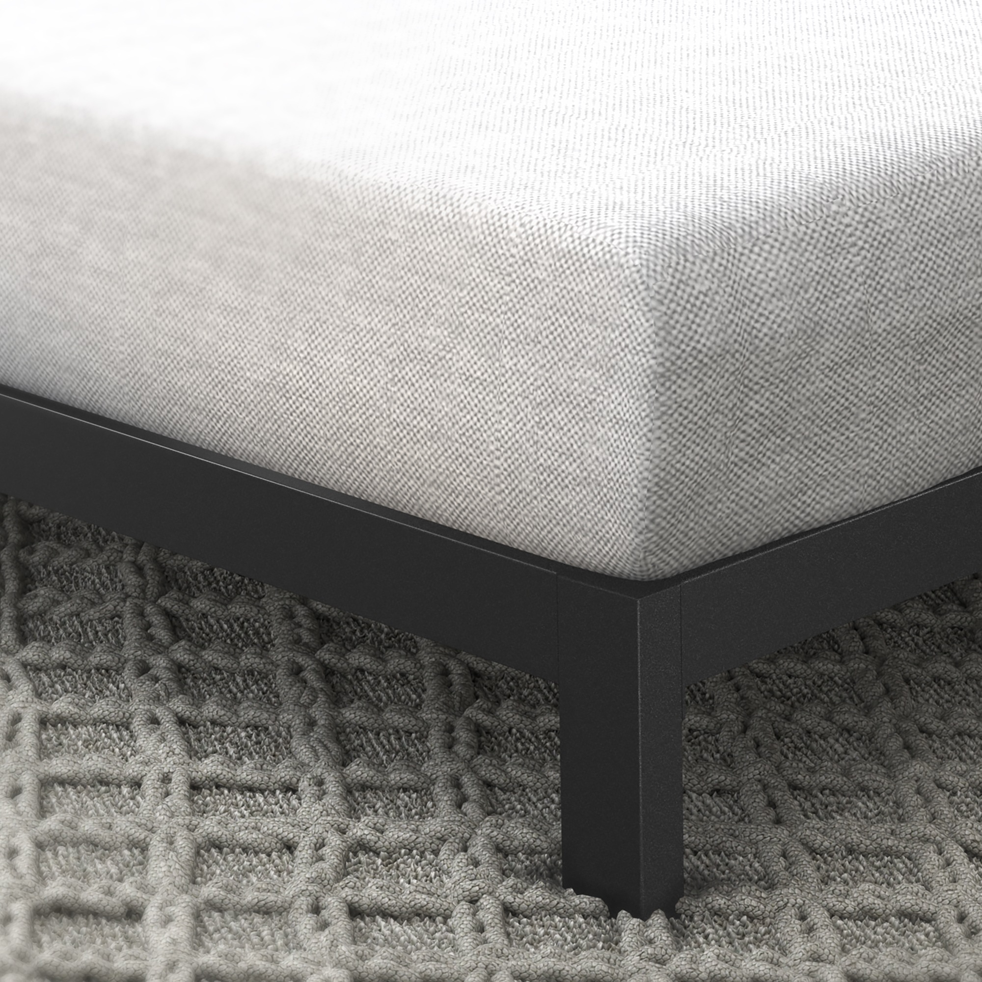 Zinus Arnav Modern Studio Black Metal Platform Bed Frame Base Mattress