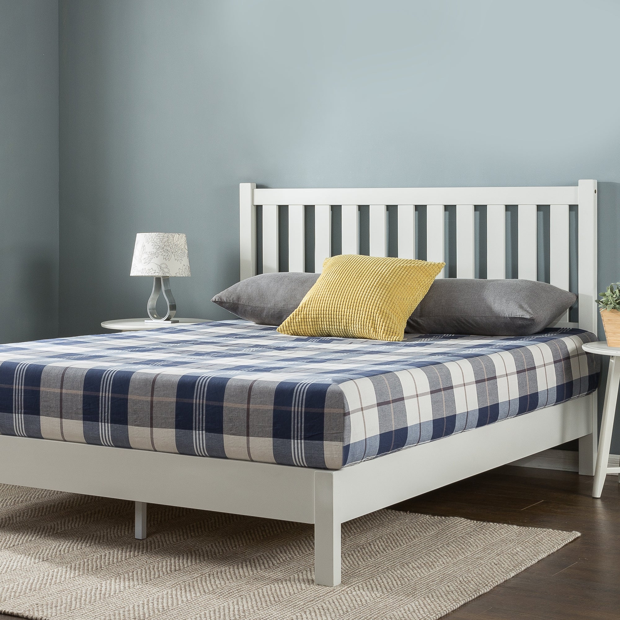 Zinus Clara Acacia White Wood Bed Frame With Slatted Headboard Mattress Foundation Double Queen Size 2204489 00 ?v=637284398682034849