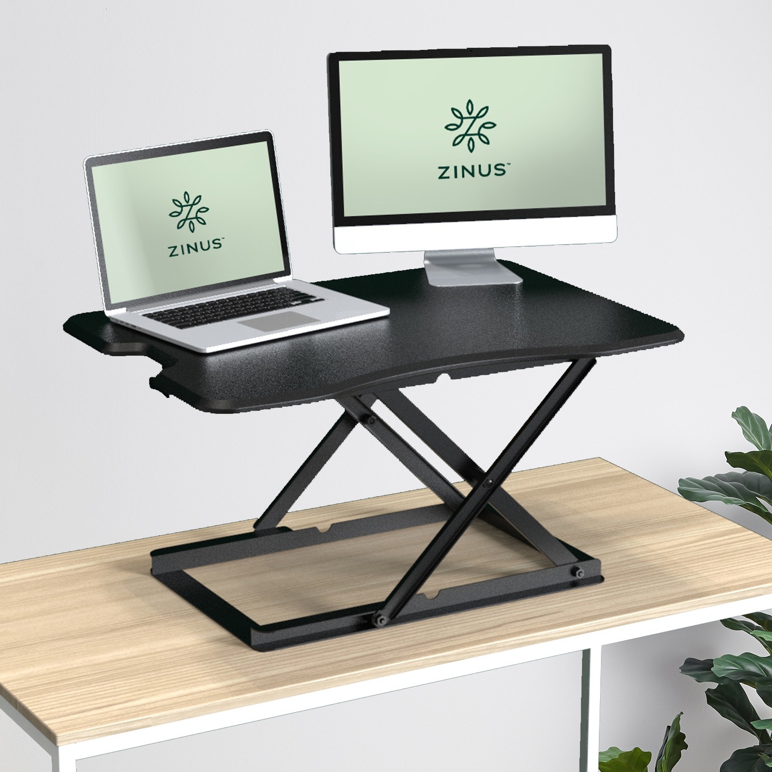 Zinus Tina Smart Adjustable Standing Desk Laptop Computer Desktop