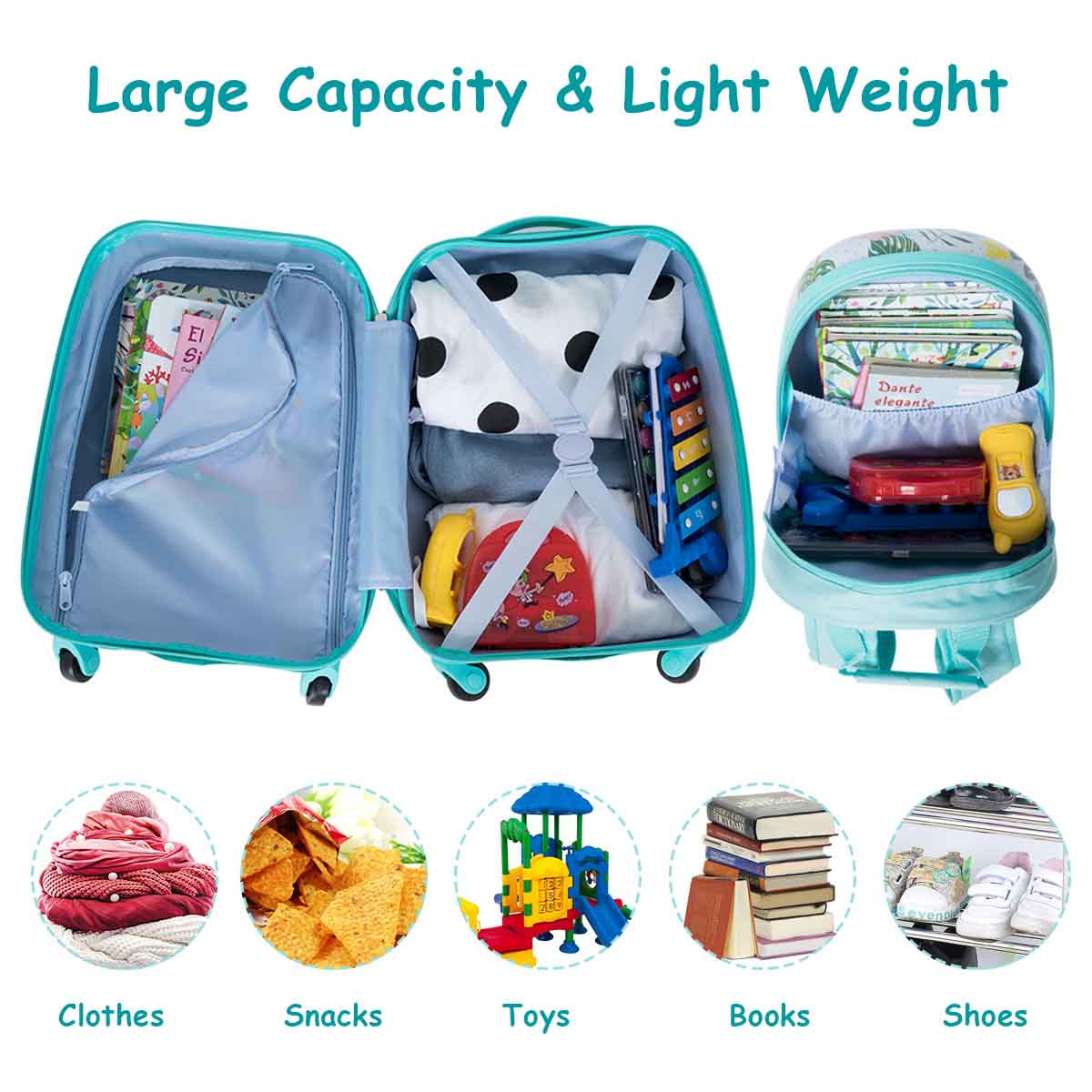 Travel Luggage Cover Ice Cream Seashell Flamingo Sun Suitcase Protector