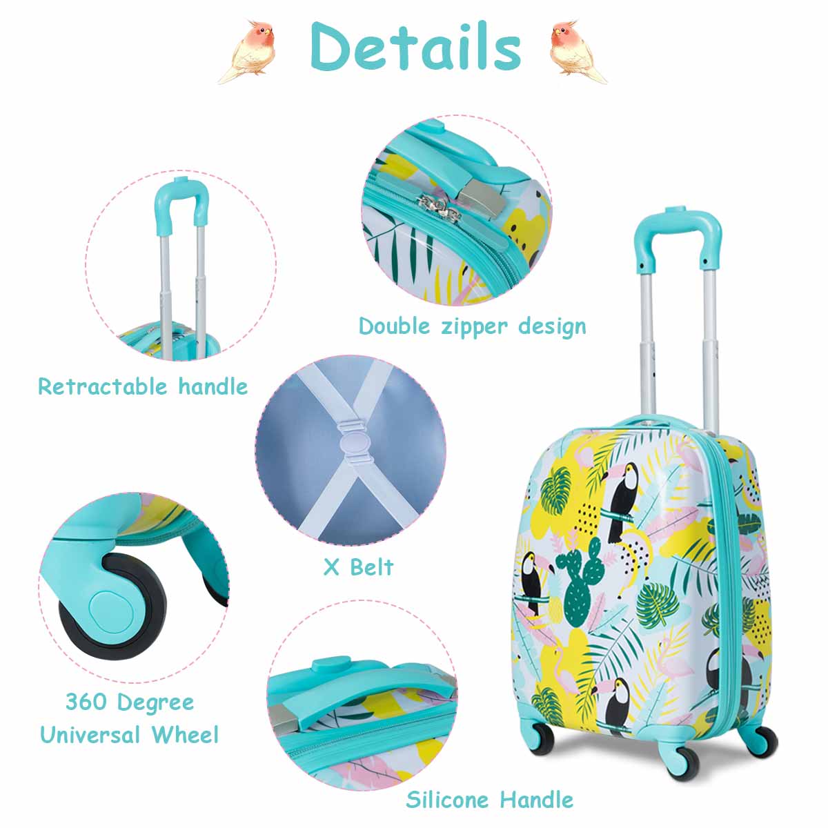 Travel Bags Green Baseball Ball Portable Suitcase Special Trolley Handle Luggage Bag