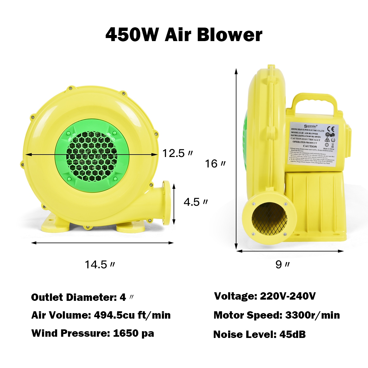 air blower for inflatable water slide