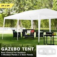 3 x 6M Outdoor Gazebo Wedding Marquee Party Event Tent Canopy Camping White