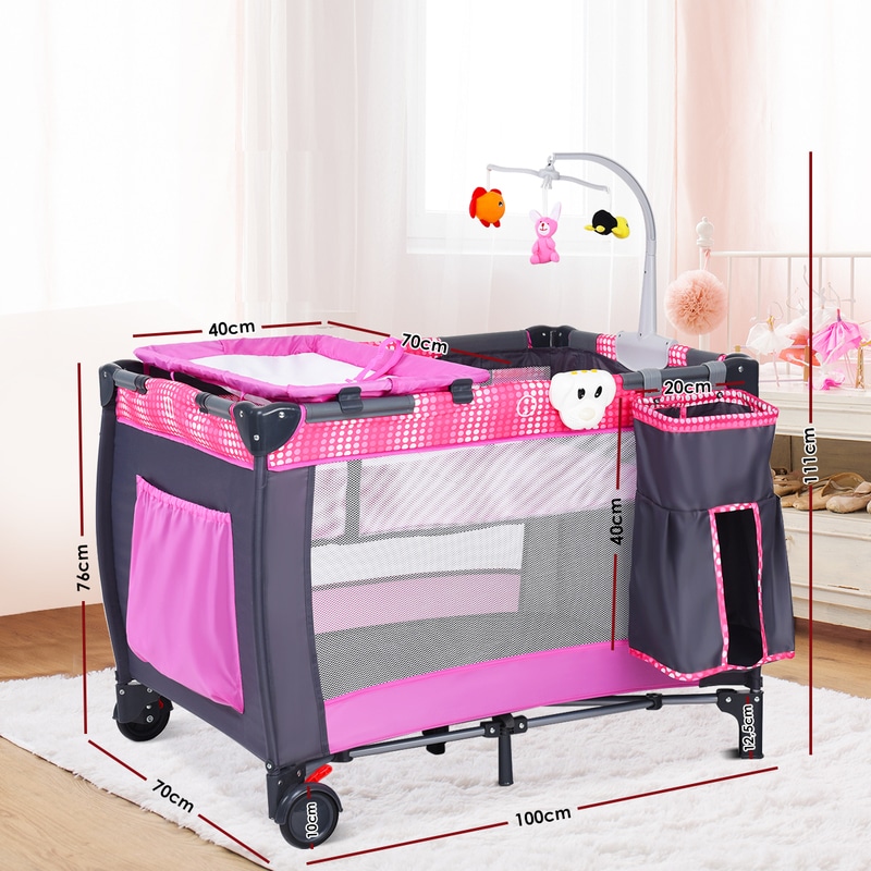 Costway Foldable Baby Crib Travel Playpen Infant