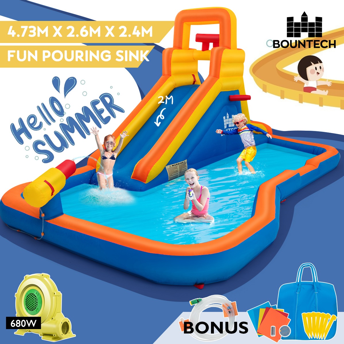 Jumping Castle Water Slide Inflatable Water Slide Jumping Castle Water Park Splash Toy Outdoor