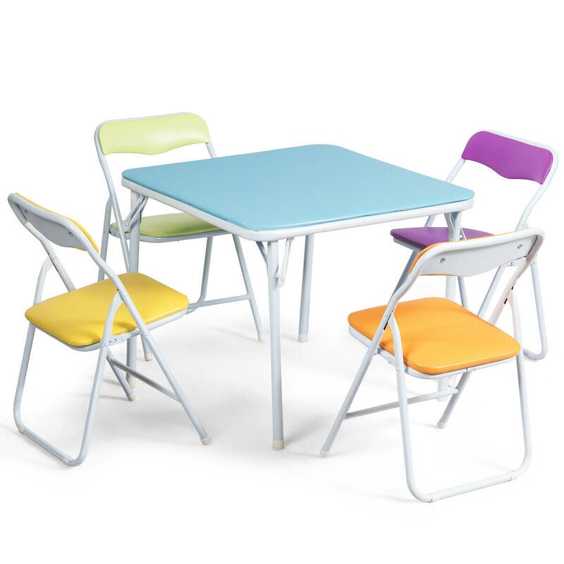 Kids Table and Chairs Set Folding Portable Study Desk ... on {keyword}