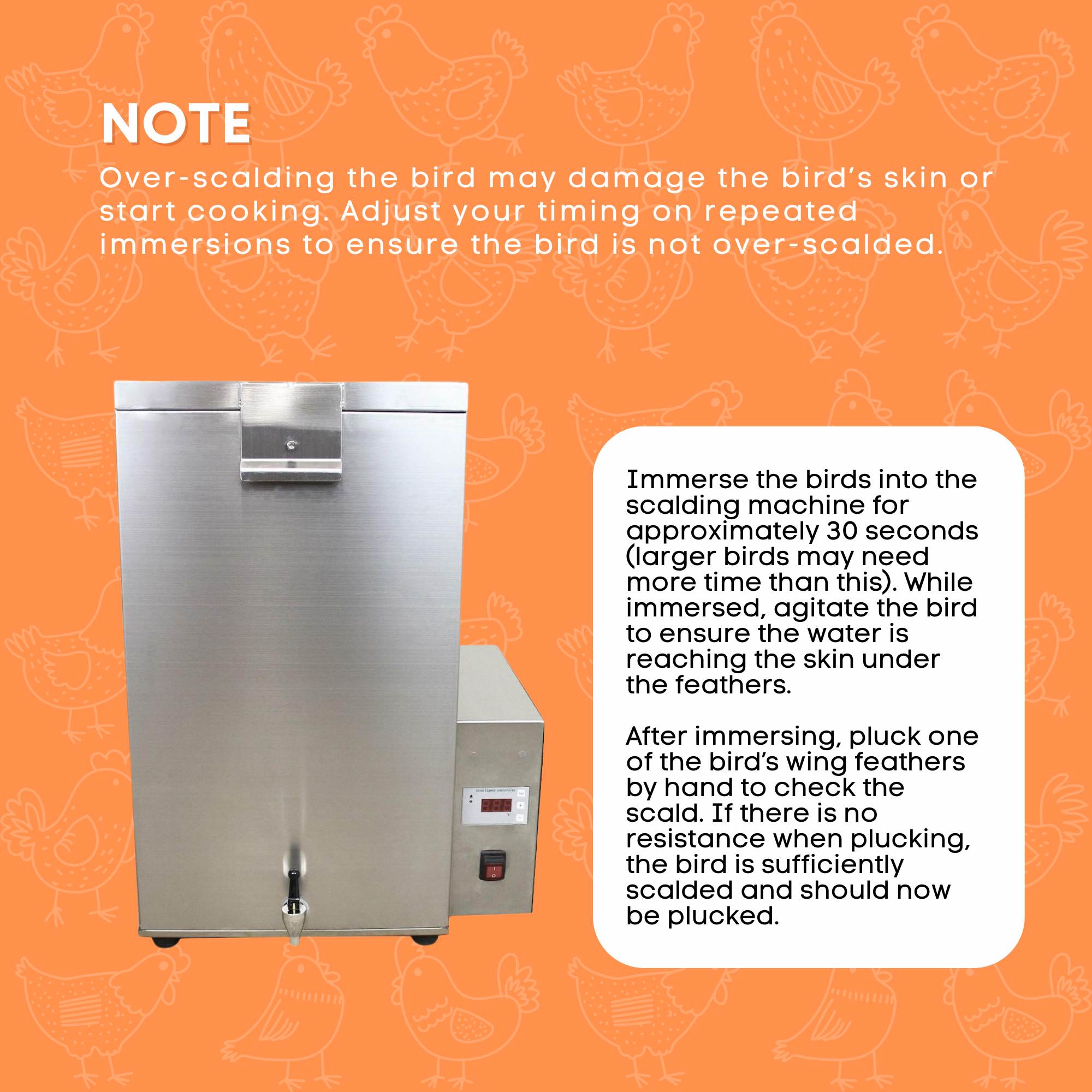 70L Electric Chicken Scalder Machine Stainless Steel Poultry Turkey