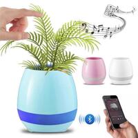 Bluetooth Speaker Music Pot Real Plant Flower Smart Touch Light Colour Decor