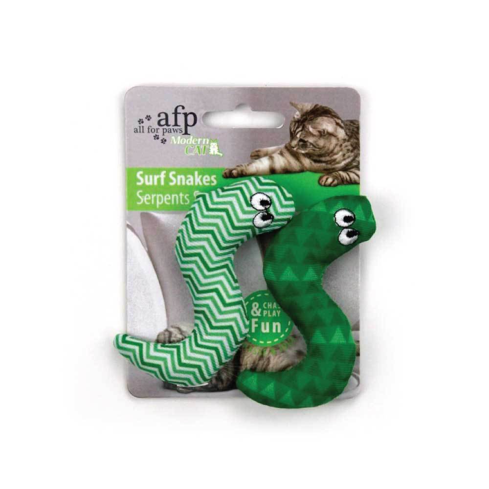 Catnip Cat Toy Surf Snake All For Paws Pet Chase 9cm Crinkle Snakes