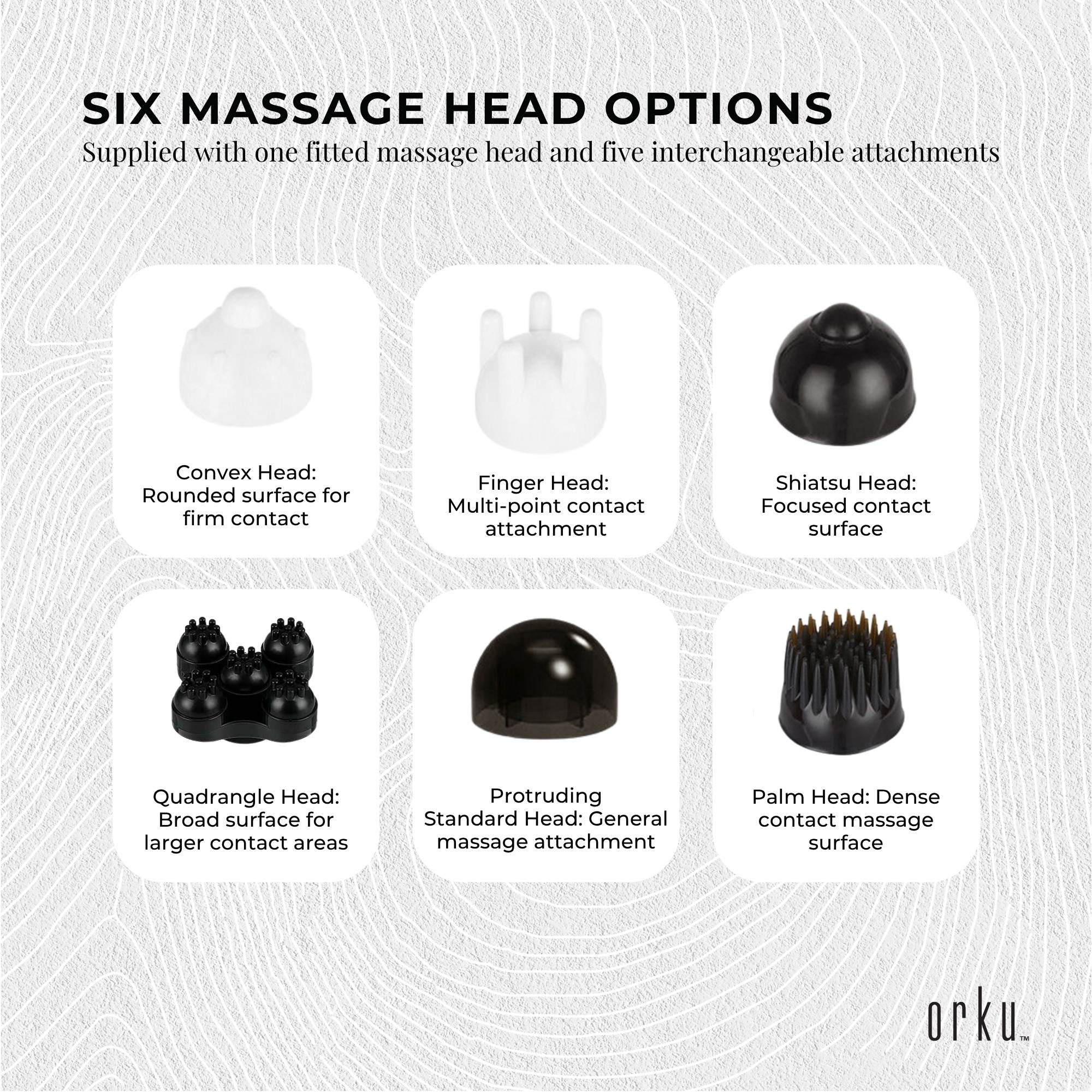 Full Body Handheld Massager Machine Champagne 6 Massage Heads Neck