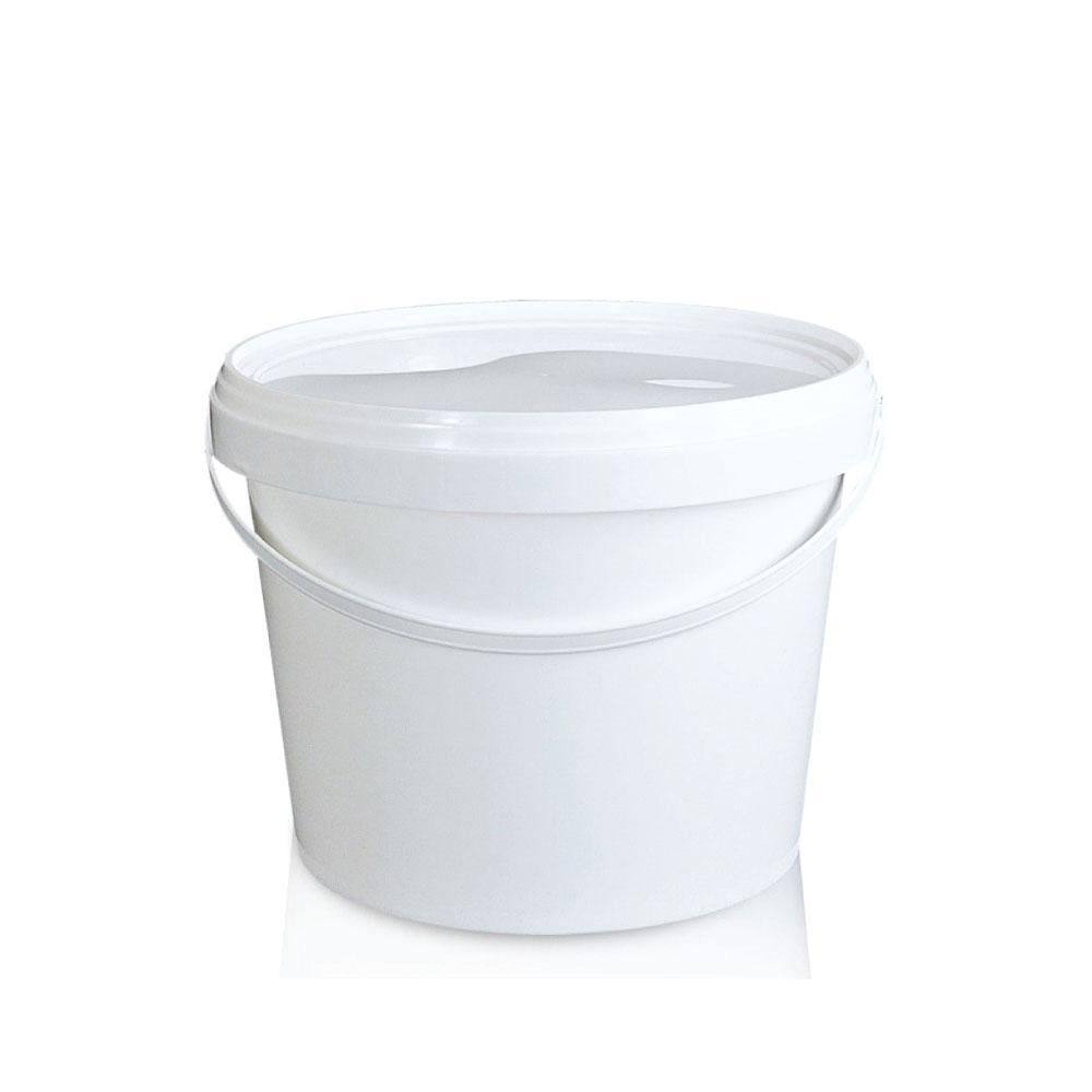 Plastic White Buckets Handle Lid 2L 5L 10L | Small Large Food Grade