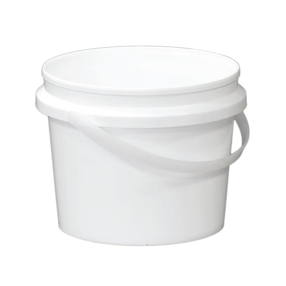 Plastic White Buckets Handle Lid 2L 5L 10L | Small Large Food Grade