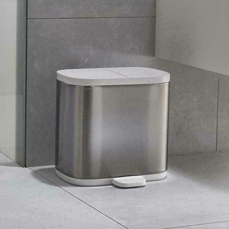 Joseph Joseph Split Bathroom Waste Separation Bin Stainless Steel Buy