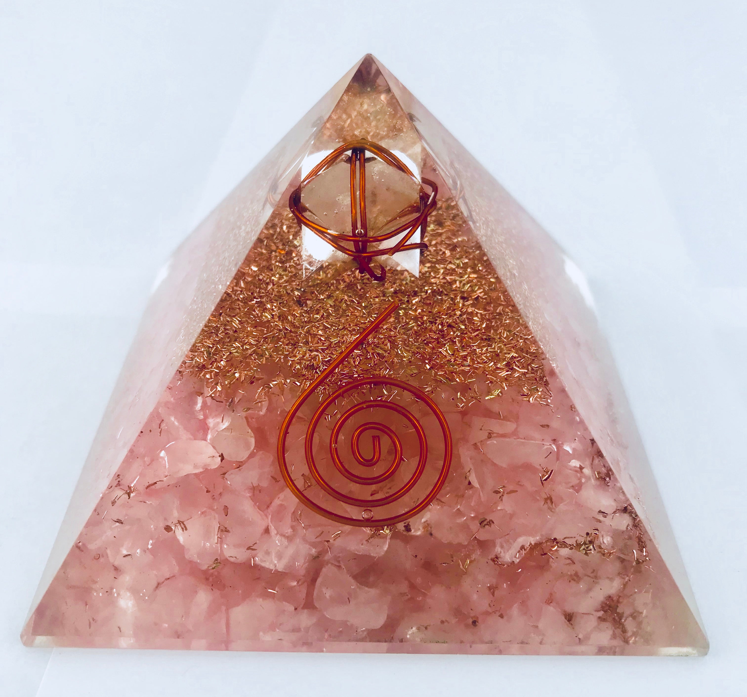 Merkabah Orgonite Pyramid Clear Quartz Chakra Rose Quartz Healing ...