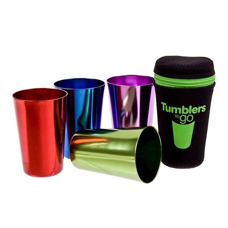 Tumblers To Go Cup Retro Portable Neoprene Anodised Cups Camping