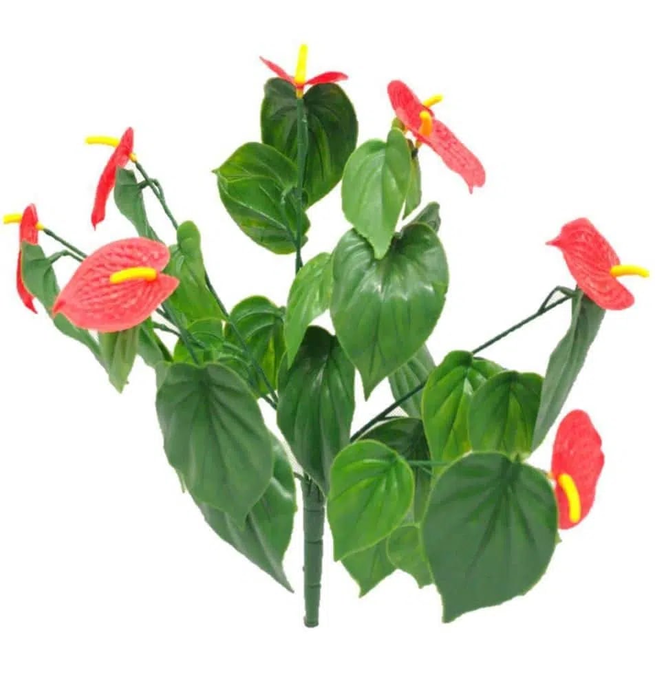 Red Anthurium Stem UV Resistant 35cm Buy Artificial Plants & Flowers