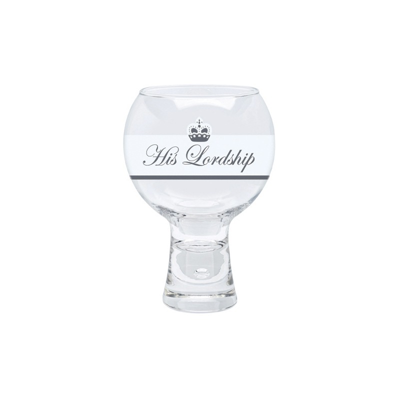 Beer And Wine Glass His Lordship Her Ladyship Novelty Glasses Set