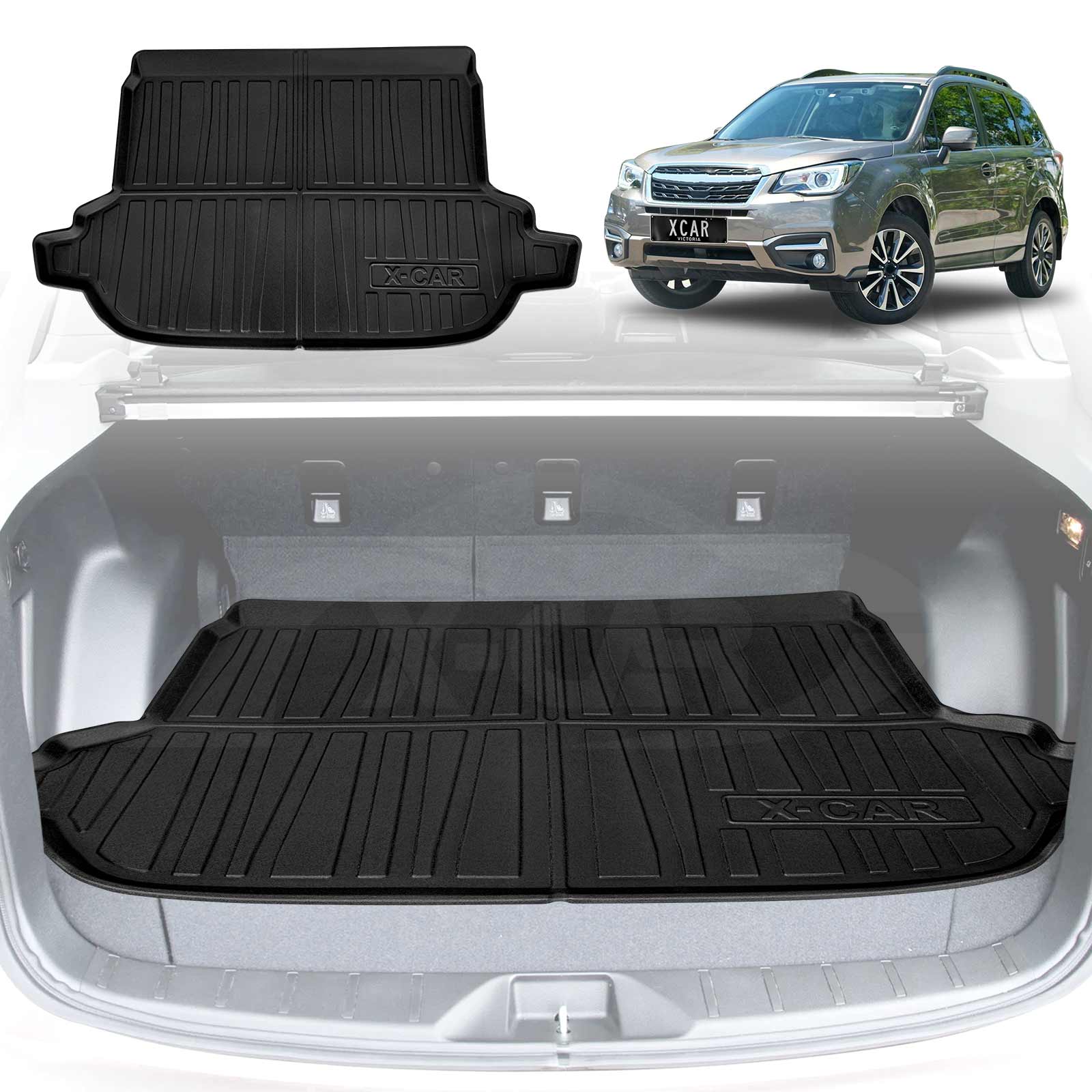 Heavy Duty Cargo Rubber Waterproof Mat Boot Liner For Subaru
