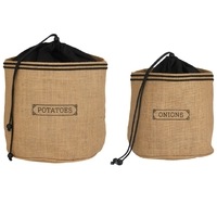 PANTRY HESSIAN PRESERVING BAG SET - POTATO AND ONION
