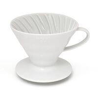HARIO V60 - 02 COFFEE DRIPPER CERAMIC INCLUDES A FREE MEASURING CUP
