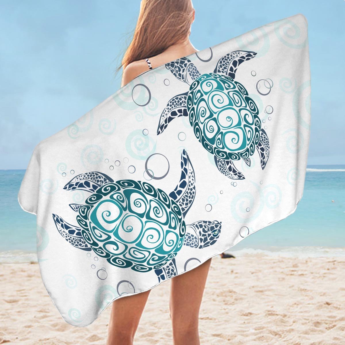 Teal Turquoise Turtles Microfiber Beach Towel Buy Beach Towels & Mats 2136217