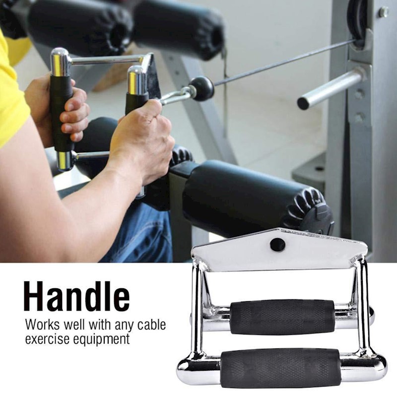 3 in 1 set Tricep Rope Extension + Single Handle+Triangle V Bar Gym