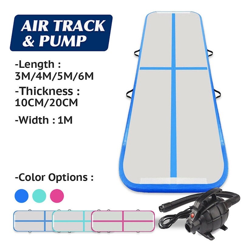 3M 4M 6M X 10CM 20CM Turnmatte Air Track Tumbling Aufblasbar Gymnastikmatte+Pump